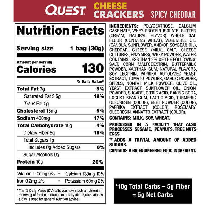 Quest Cheese Crackers BOX of 4