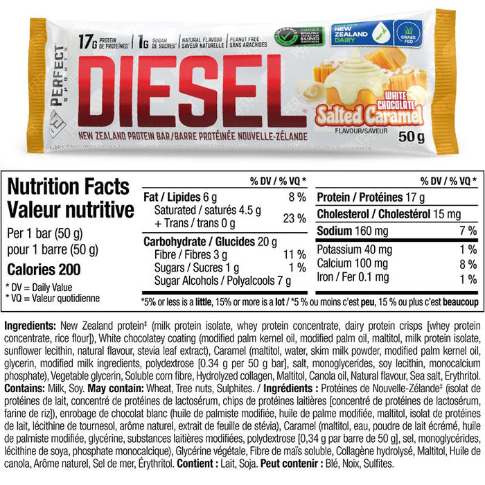 Perfect Sports Diesel Protein Bars BOX of 12
