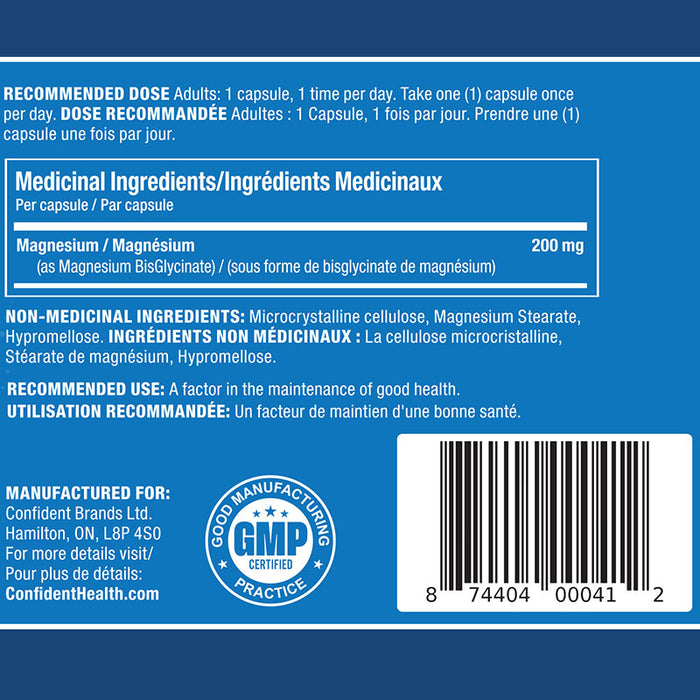 Confident Sports Magnesium Bisglycinate 120 Caps