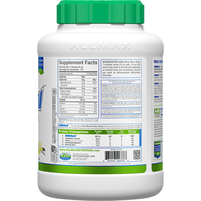 Allmax IsoNatural 5lb Unflavoured