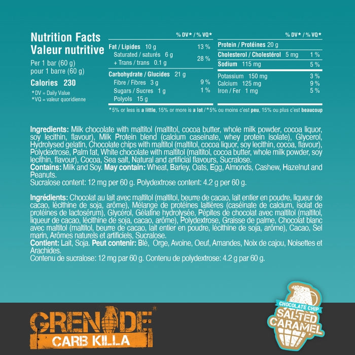 Grenade Protein Bars BOX of 12