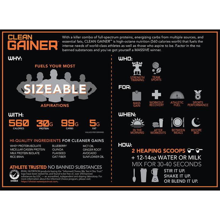 Rivalus Clean Gainer 12lb