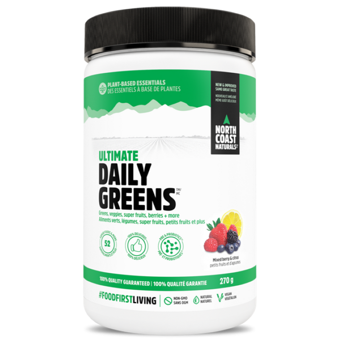 North Coast Naturals Ultimate Daily Greens 270g Mixed Berry & Citrus