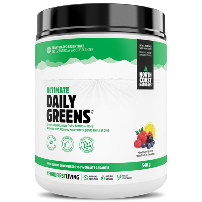 North Coast Naturals Ultimate Daily Greens 540g Mixed Berry & Citrus