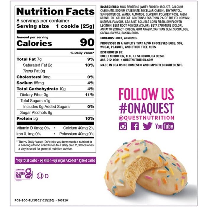 Quest Frosted Cookies BOX of 8