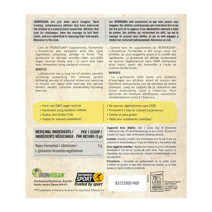 Iron Vegan Fermented L-Glutamine 400g