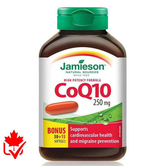Jamieson CoQ10 250mg 45 Softgels