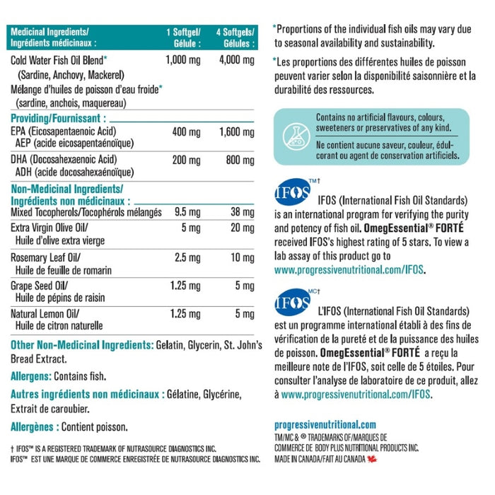 Progressive OmegEssential Forte 120 Softgels