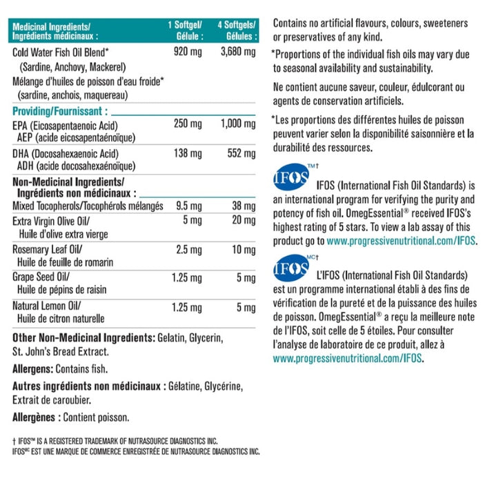 Progressive OmegEssential 250 Softgels