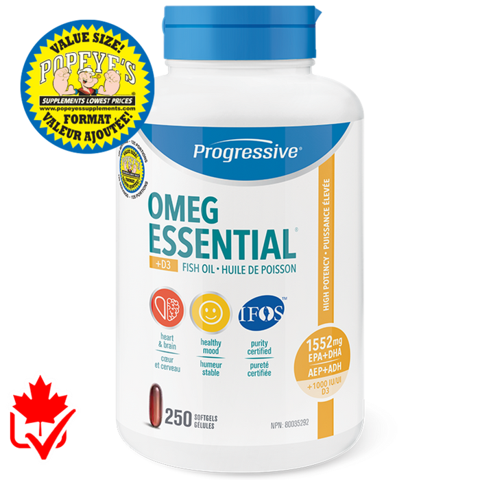 Progressive OmegEssential+D 250 Softgels