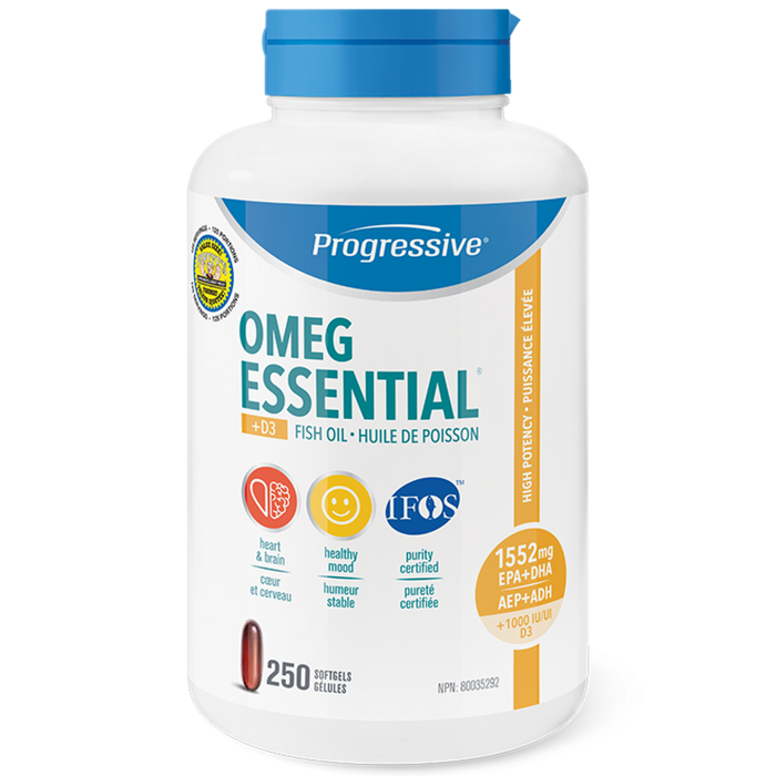 Progressive OmegEssential+D 250 Softgels