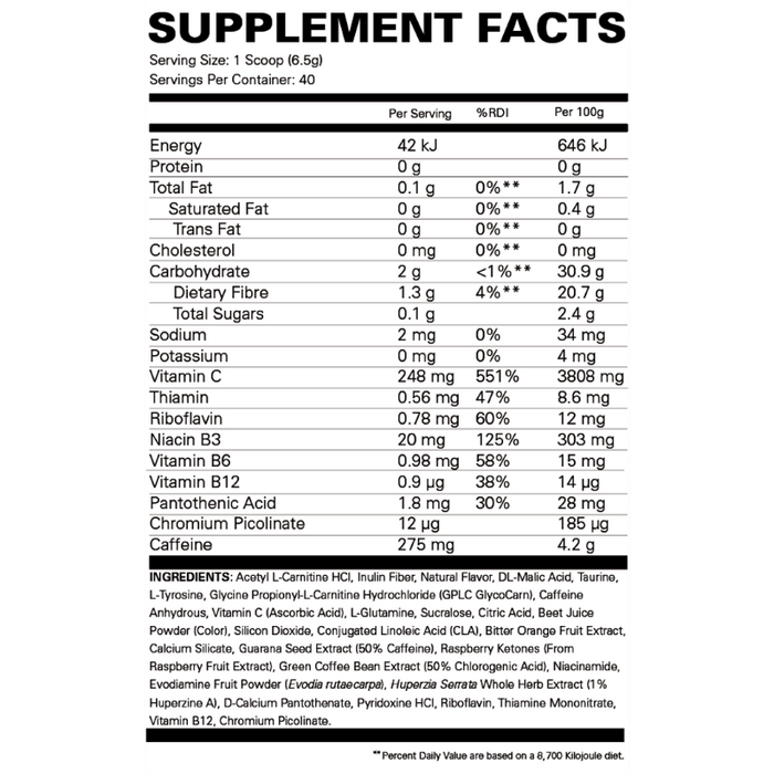 EHP Labs OxyShred HARDCORE 40 Servings