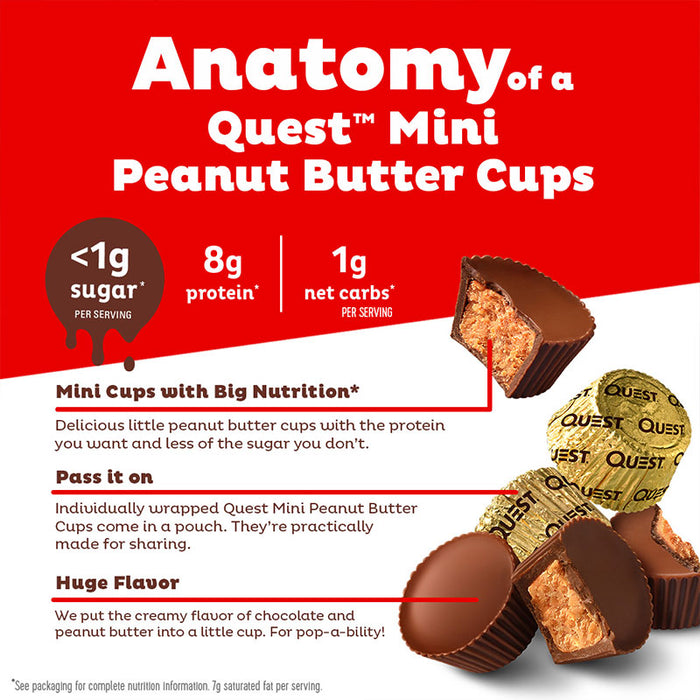 Quest Peanut Butter Cups MINIs 128g Bag