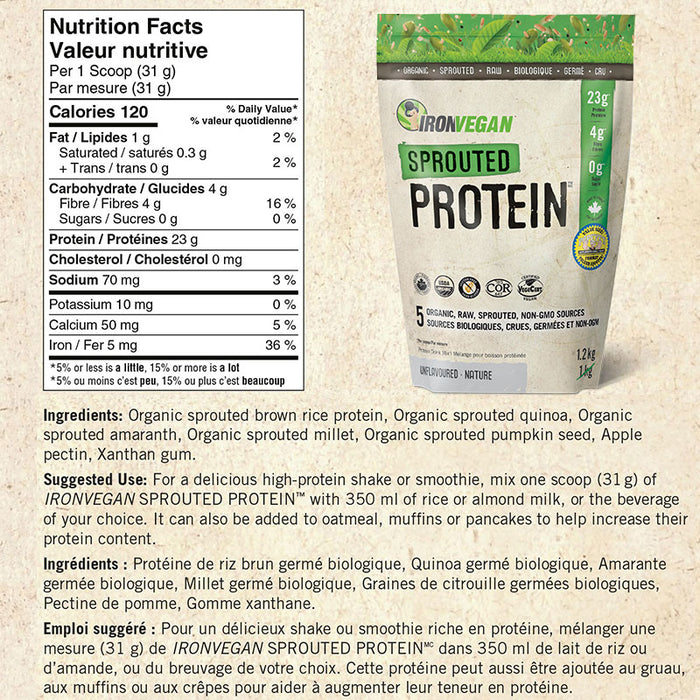 Iron Vegan Sprouted Protein 1.2kg