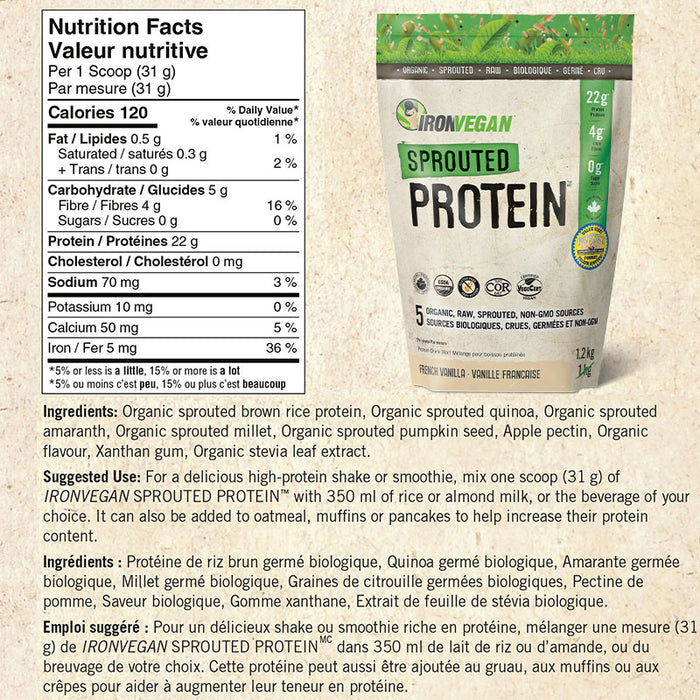 Iron Vegan Sprouted Protein 1.2kg