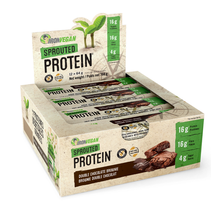 Iron Vegan Sprouted Protein Bars BOX of 12