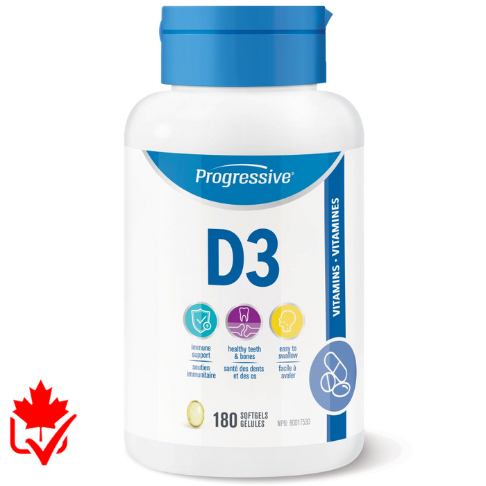 Progressive Vitamin D3 180 Softgels