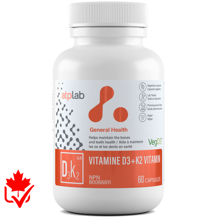 ATP Vitamin D3+K2 60 Caps