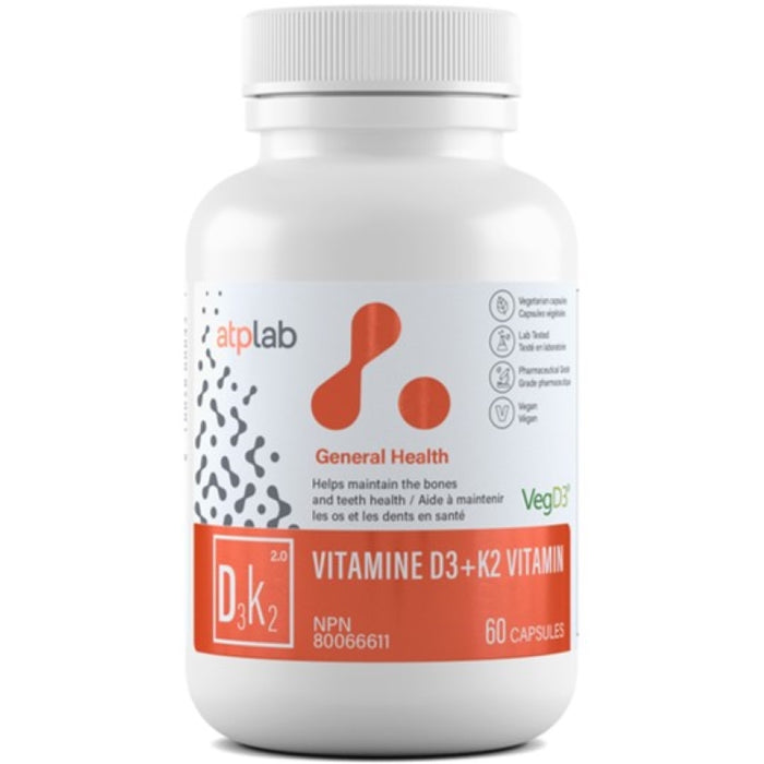 ATP Vitamin D3+K2 60 Caps