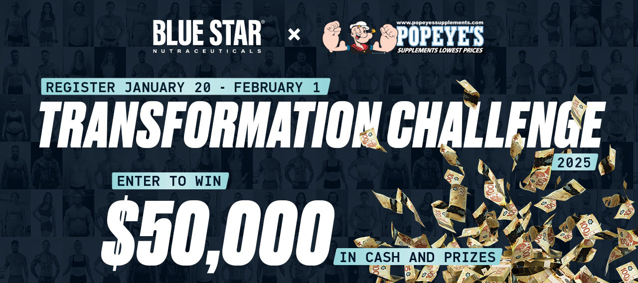 Popeye's Supplements x Blue Star Nutraceuticals Transformation Contest!