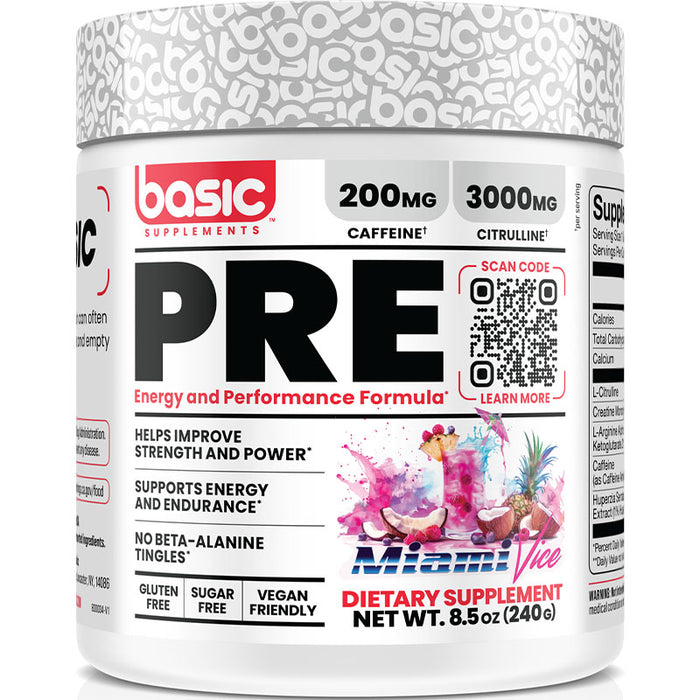 Basic Supplements Pre-Workout 30 Servings