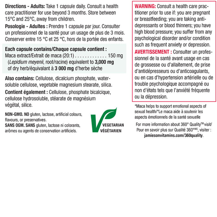 Jamieson Maca 3,000mg 60 Vcaps
