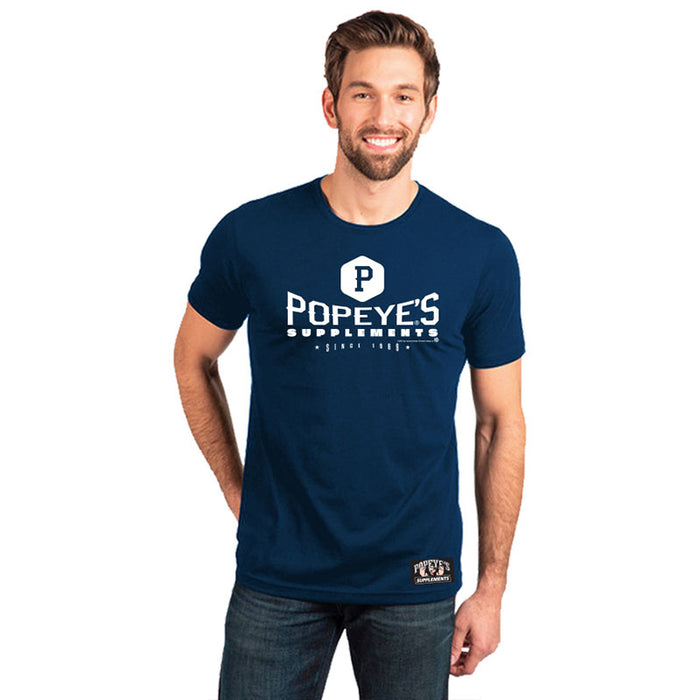 Popeye's Shield T-Shirt Blue
