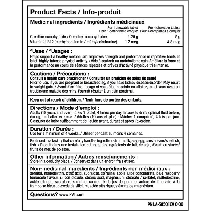 PVL Creatine Chewz 20 Serve