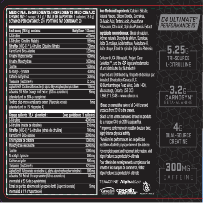 Cellucor C4 Ultimate2.0 20 Servings