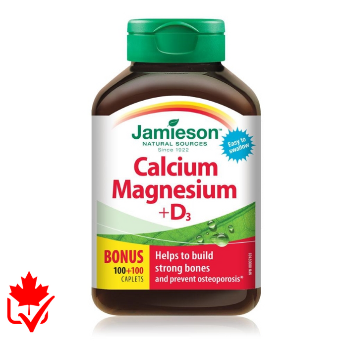 Jamieson Calcium Magnesium + Vitamin D3 200 Caplets