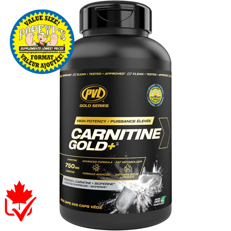 PVL Carnitine Gold 228 Caps  Popeye's Supplements Ontario