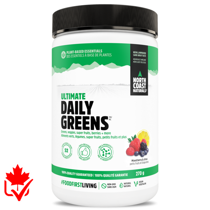 North Coast Naturals Ultimate Daily Greens 270g Mixed Berry & Citrus