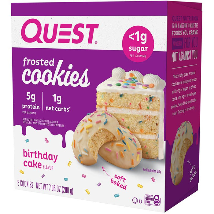 Quest Frosted Cookies BOX of 8