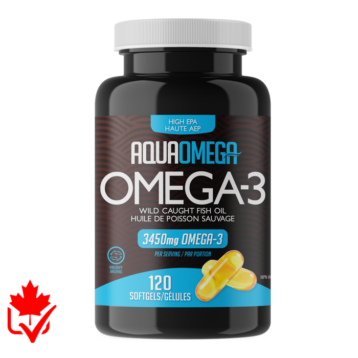 AquaOmega Omega-3 High EPA 120 Softgels