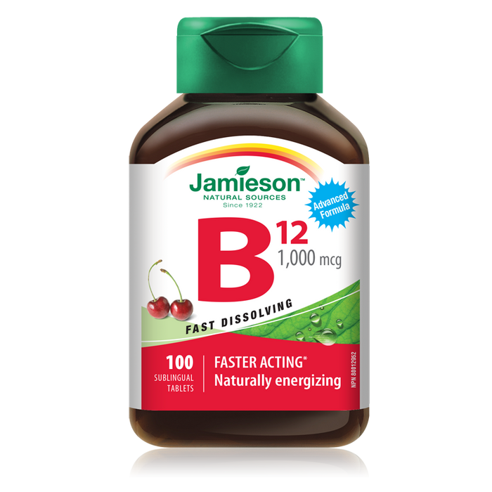 Jamieson Vitamin B12 1000mcg 100 Sublingual Tablets
