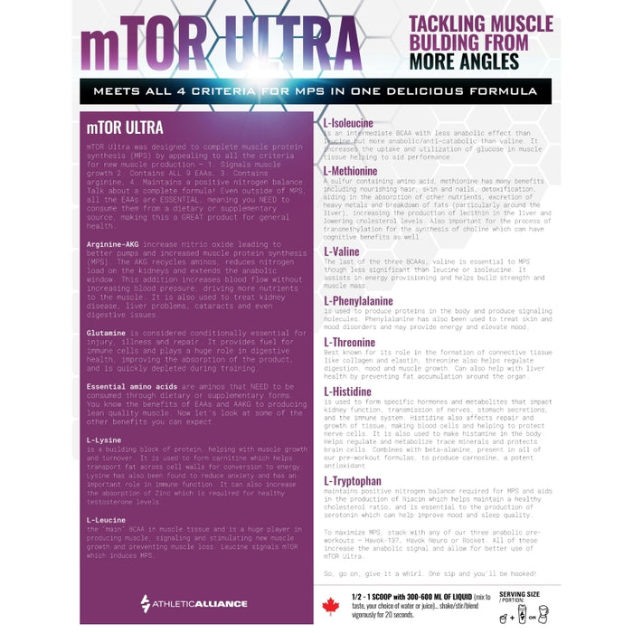 Athletic Alliance MTOR Ultra 25 Servings