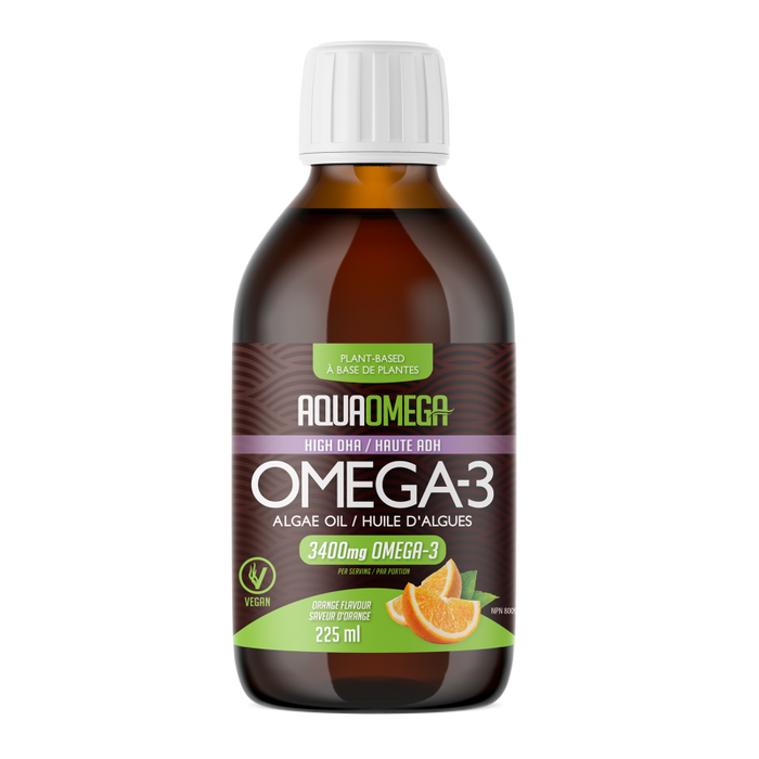 AquaOmega Omega-3 Vegan High DHA 225ml