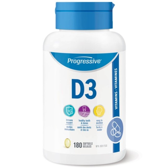Progressive Vitamin D3 180 Softgels
