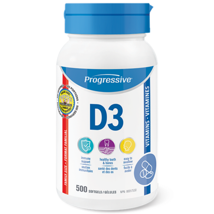 Progressive Vitamin D3 500 Softgels